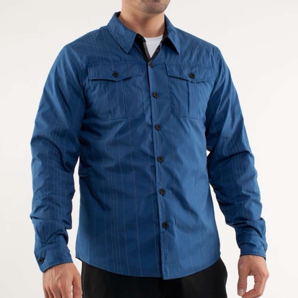 lululemon athletica Other - Lululemon 180 Reversible Shirt Jack In Rugged Blue